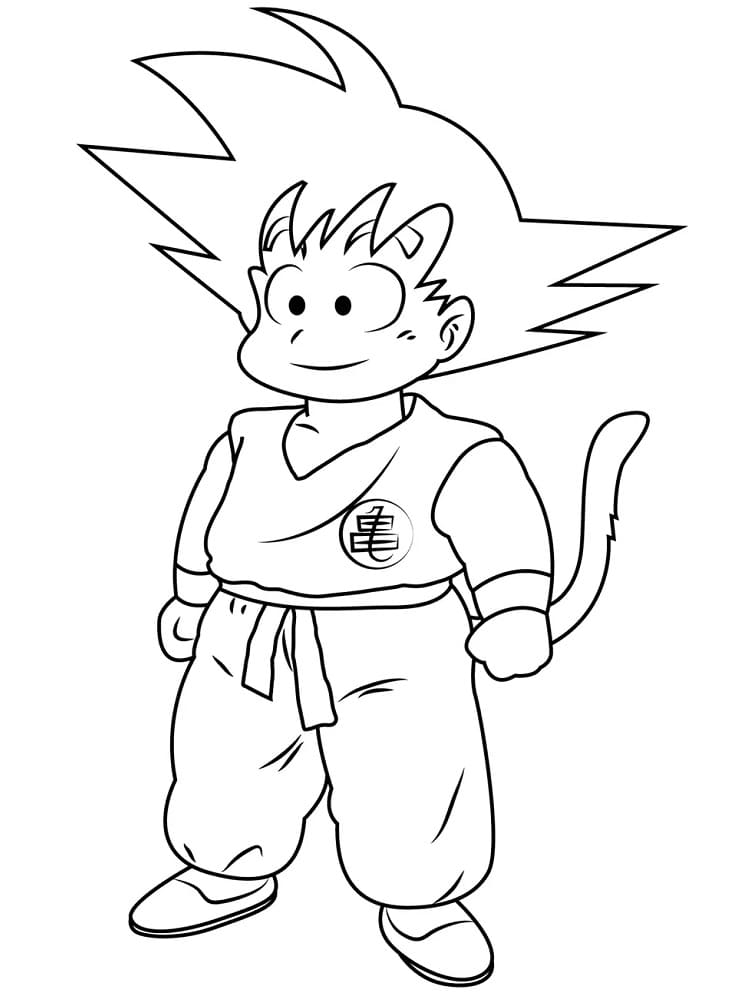 Søt Goku fargelegging