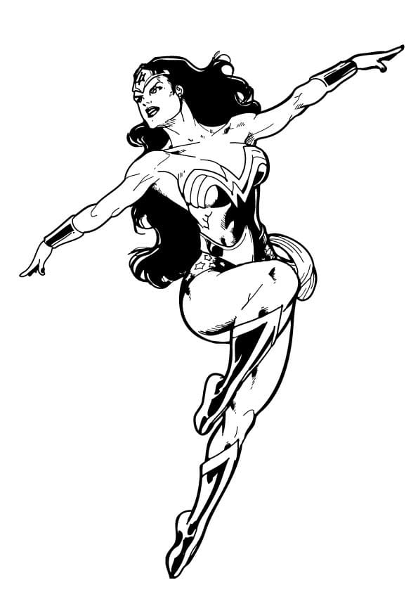 Superhelt Wonder Woman fargelegging