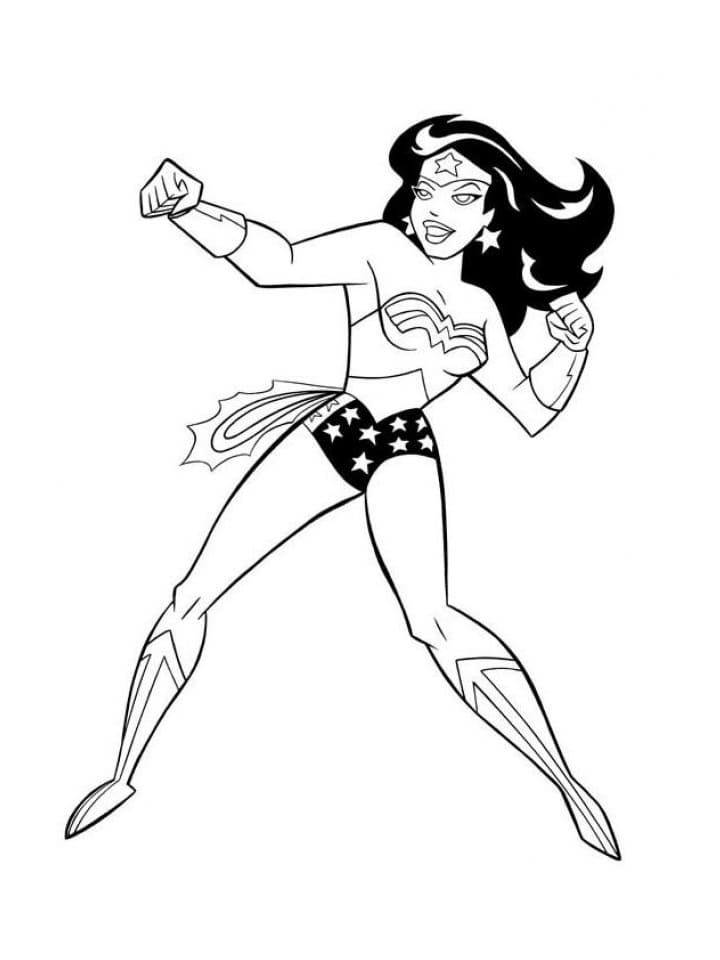Tegneserie Wonder Woman fargelegging