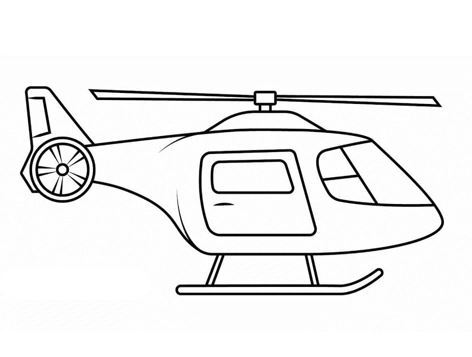 Utskrivbart enkelt helikopter fargelegging