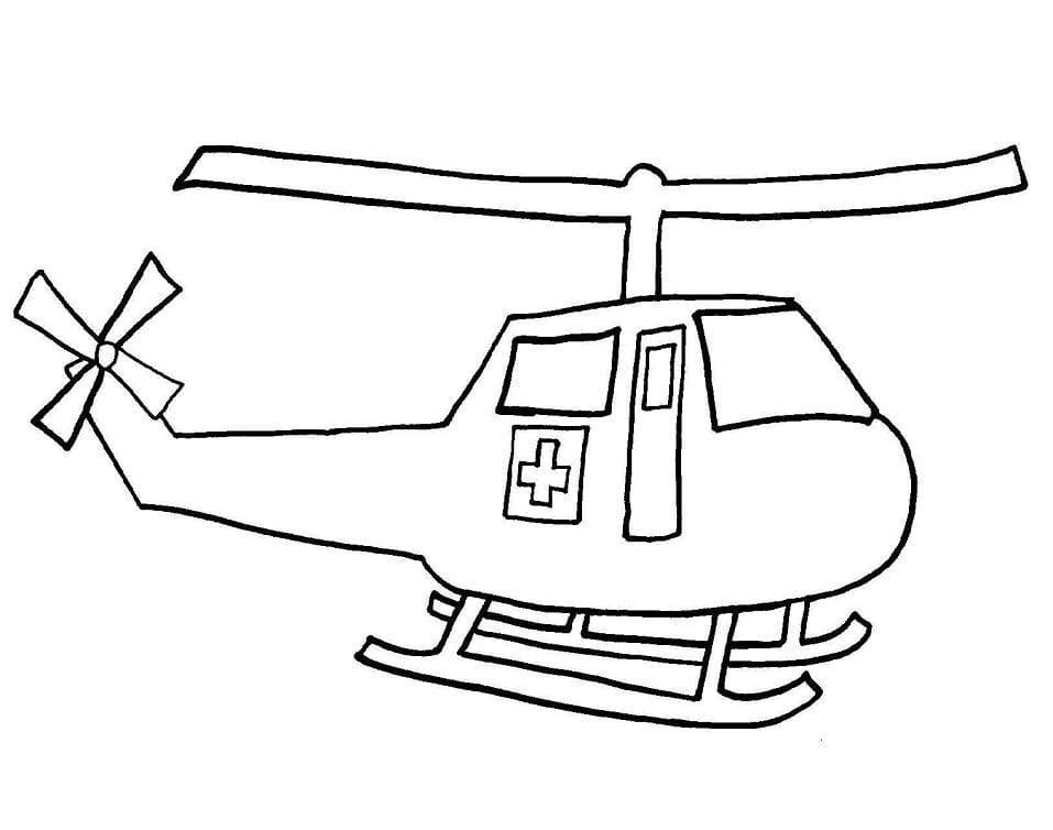 Utskrivbart medisinsk helikopter fargelegging
