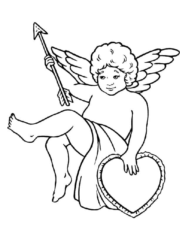 Valentines Cupido For Kjærlighet fargelegging