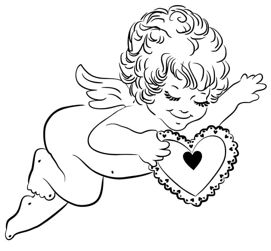 Valentinsdag Cupido fargelegging