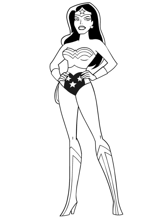 Wonder Woman Står fargelegging