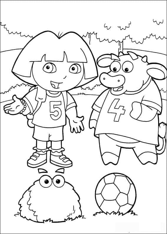 Dora og Benny fargelegging