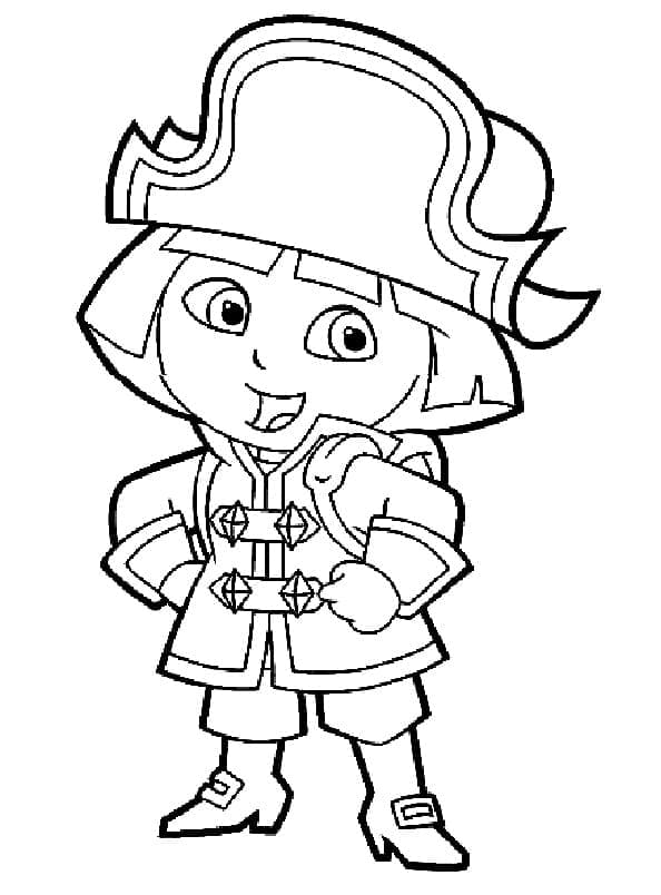 Pirate Dora fargelegging