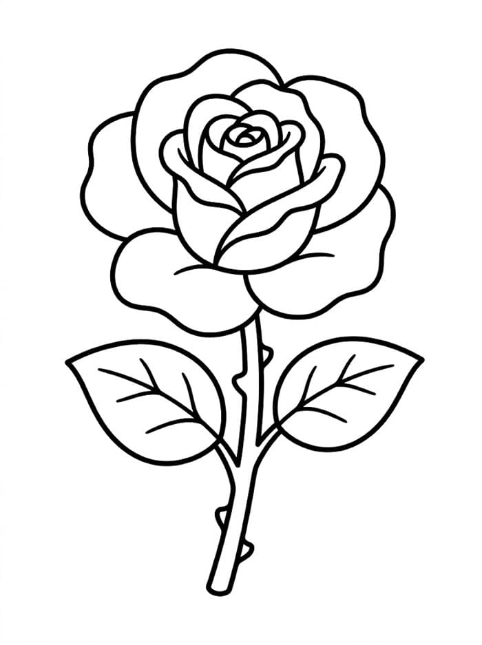 Vakker Rose fargeleggingsside