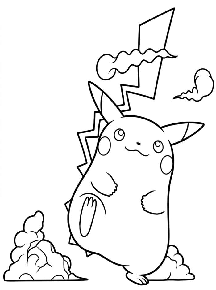 Forbløffende Pikachu fargelegging