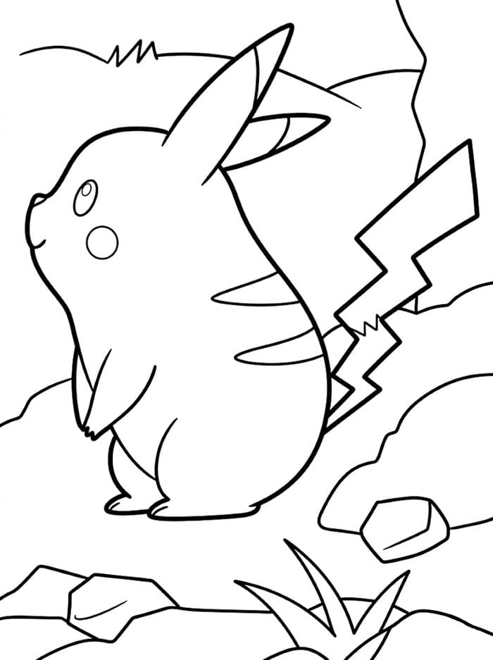 Nysgjerrig Pikachu fargelegging