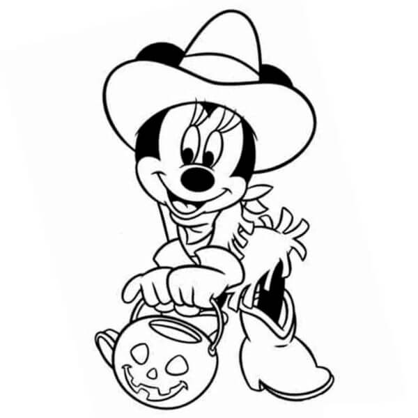 Minnie Mouse Halloween Klar fargelegging