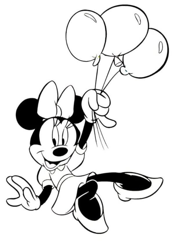 Minnie Mus Holder Ballong fargelegging