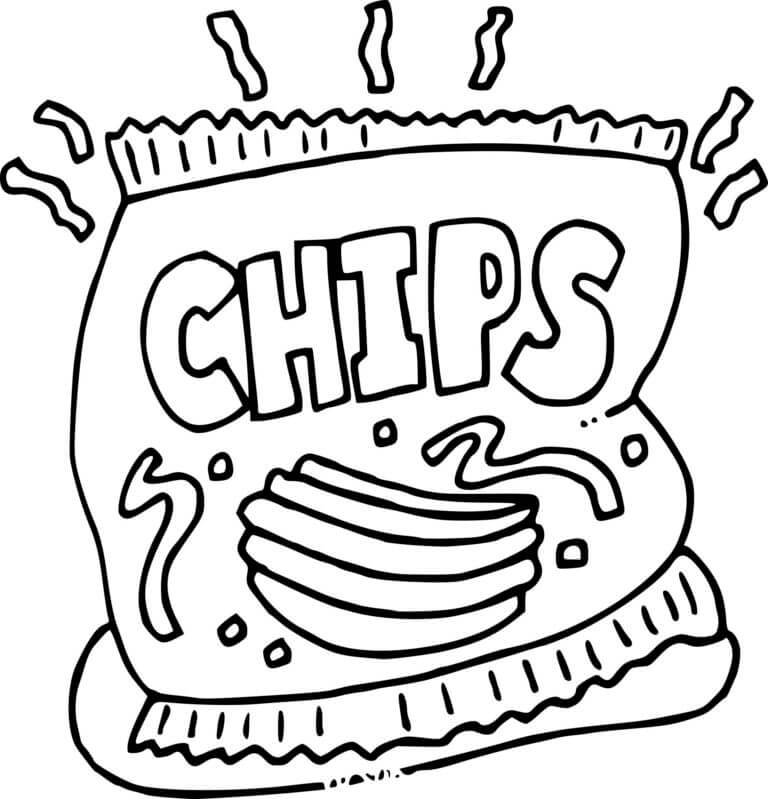 Chips Emballasje fargeleggingsside