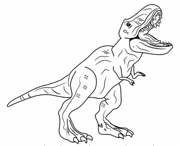 Den Grusomme Tyrannosaurus Rex fargeleggingsside