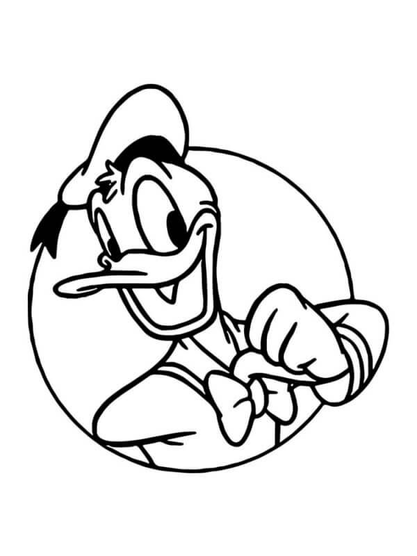 Donald Duck-Ansikt fargelegging