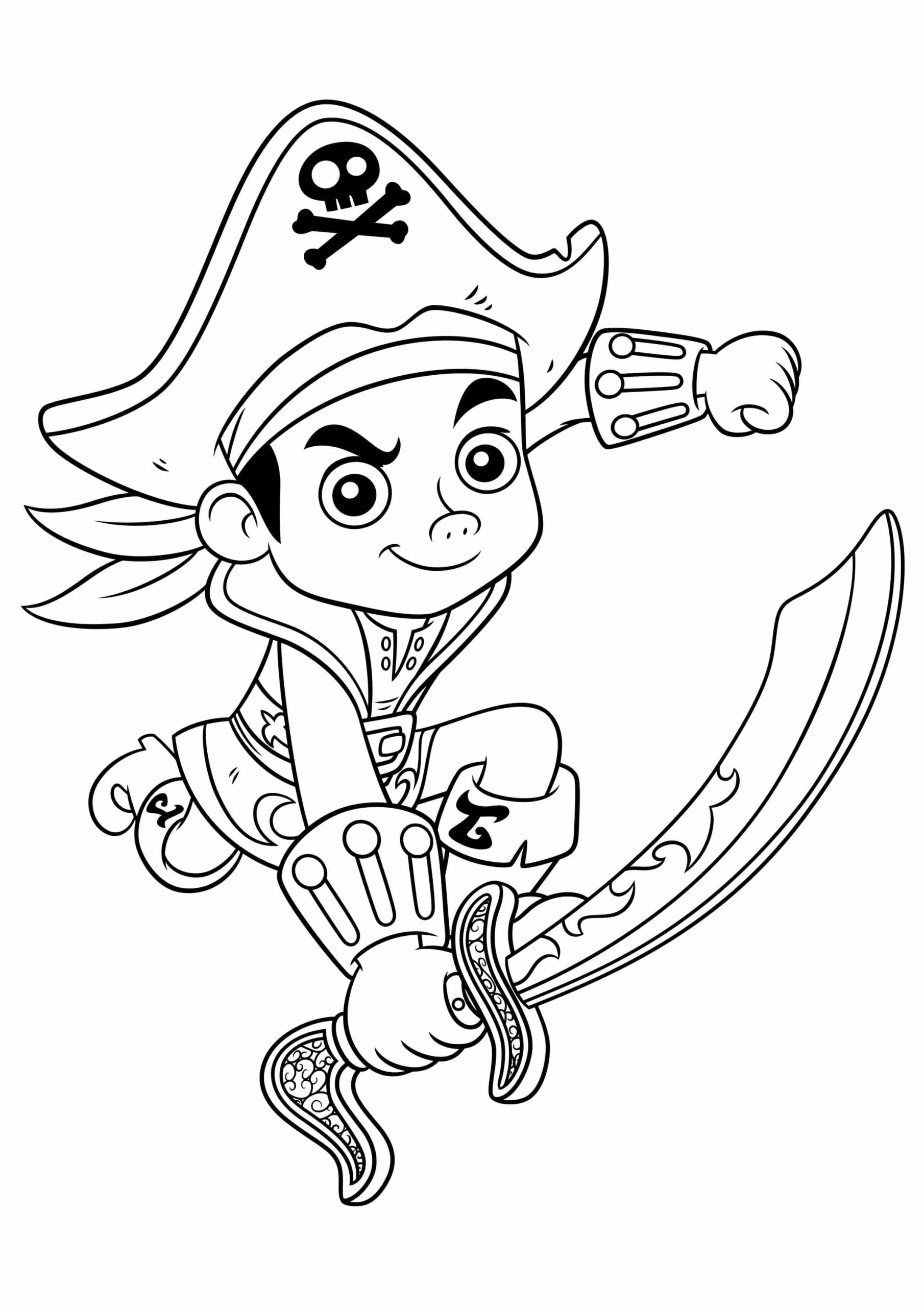 En Ung Pirat Ved Navn Jake fargeleggingsside