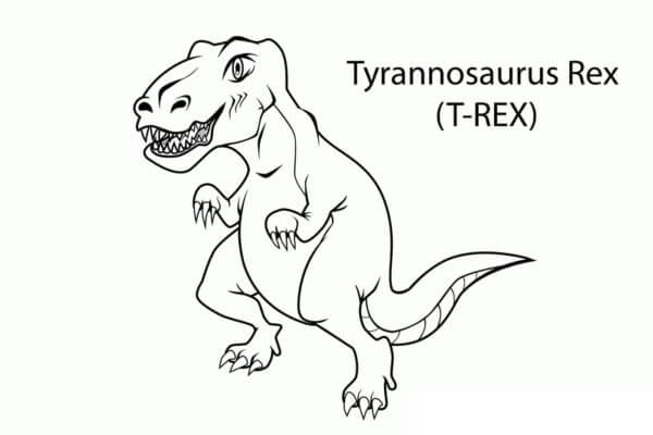 Fantastisk T-Rex fargeleggingsside