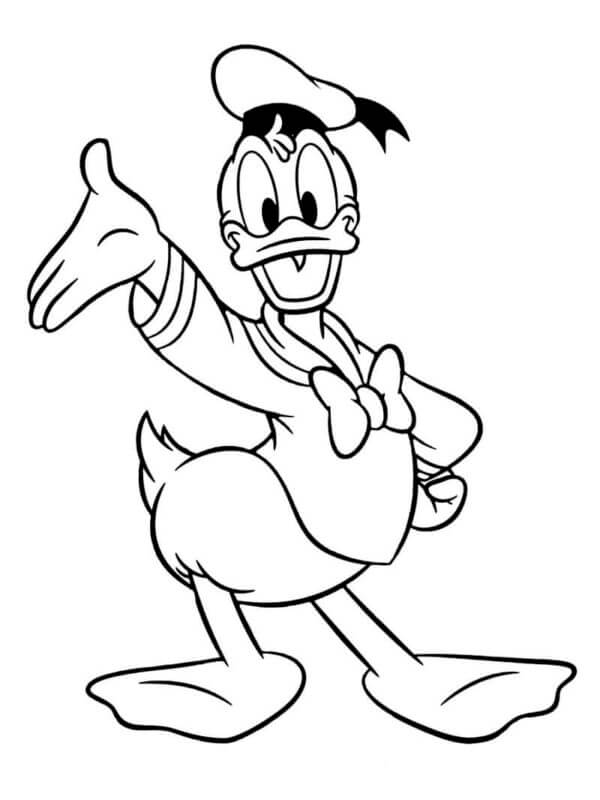 Flott Donald Duck fargeleggingsside