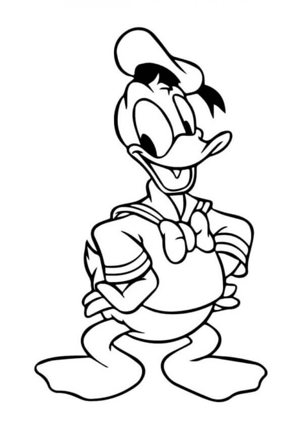 Gøy Donald Duck fargeleggingsside
