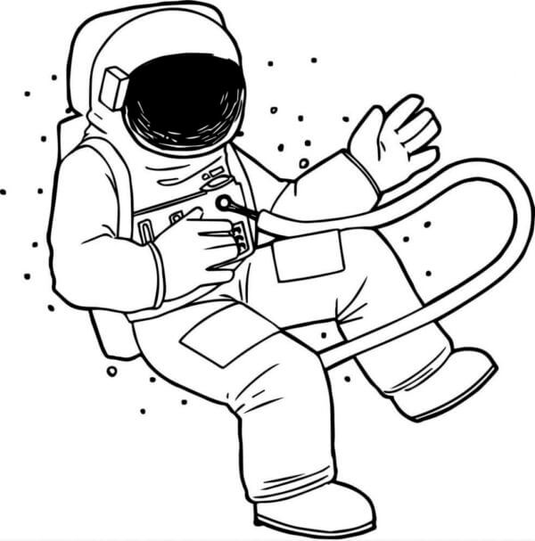 Grunnleggende Astronaut fargeleggingsside