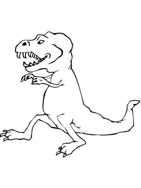 Grunnleggende Tegning T-Rex fargeleggingsside