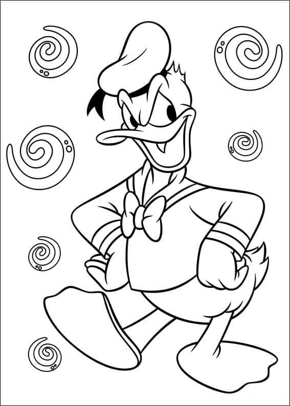 Hyggelig Donald Duck fargeleggingsside