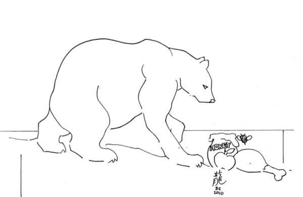 Isbjørner Elsker Honning Også fargeleggingsside