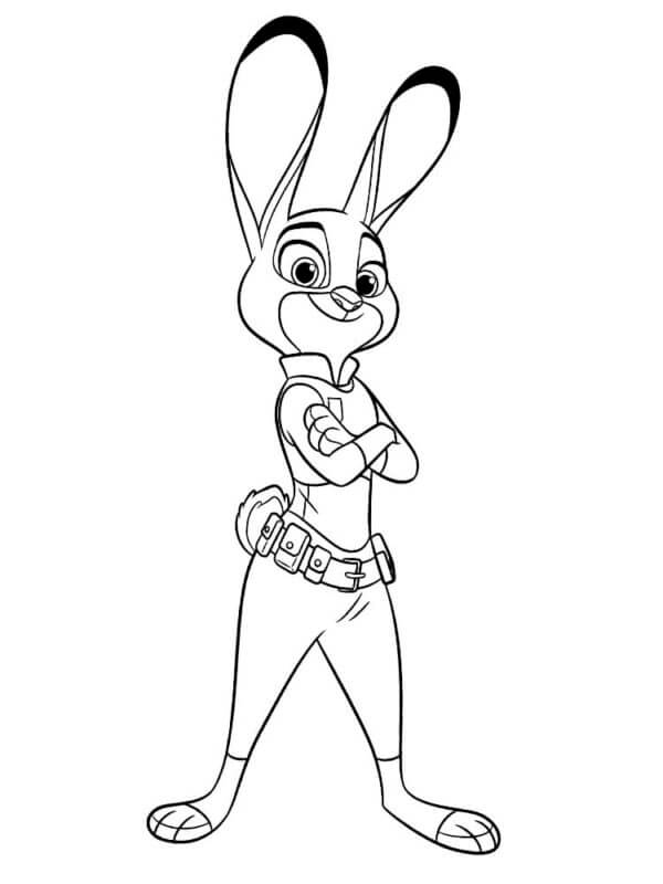 Judys søte kanin fargeleggingsside