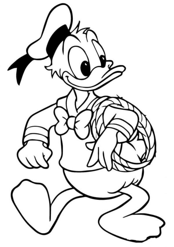 Kjempebra Donald Duck fargeleggingsside