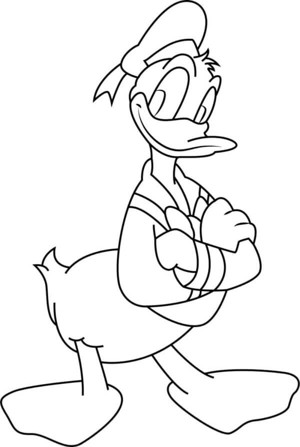 Kul Donald Duck fargeleggingsside