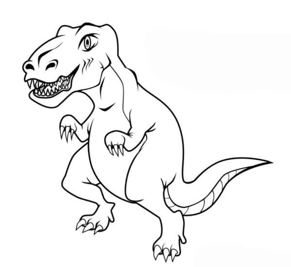 Lille T-Rex fargeleggingsside