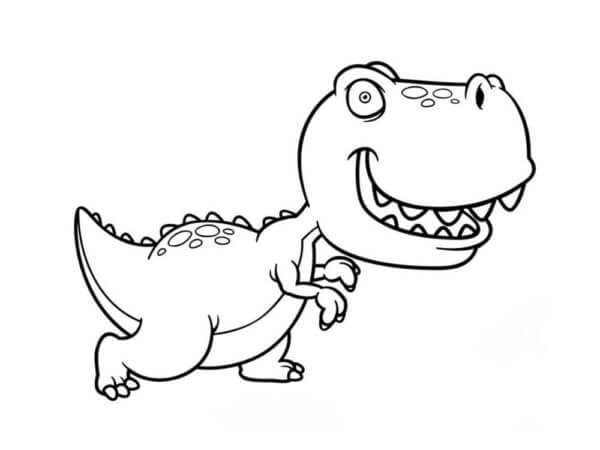 Liten Morsom T-Rex fargeleggingsside