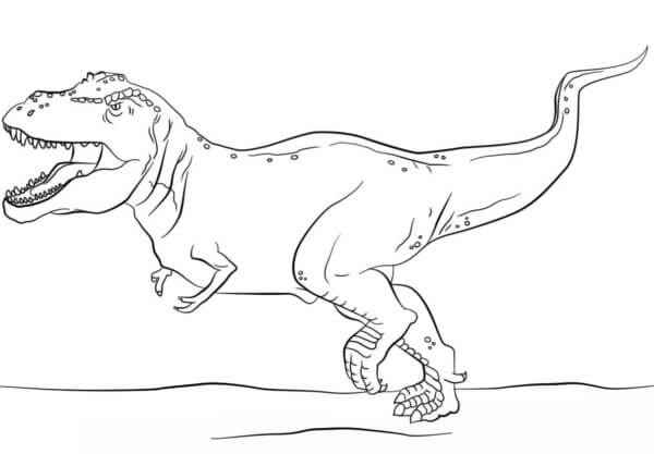 Mektig T-Rex fargeleggingsside