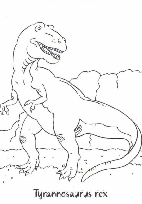 Perfekt T-Rex fargeleggingsside