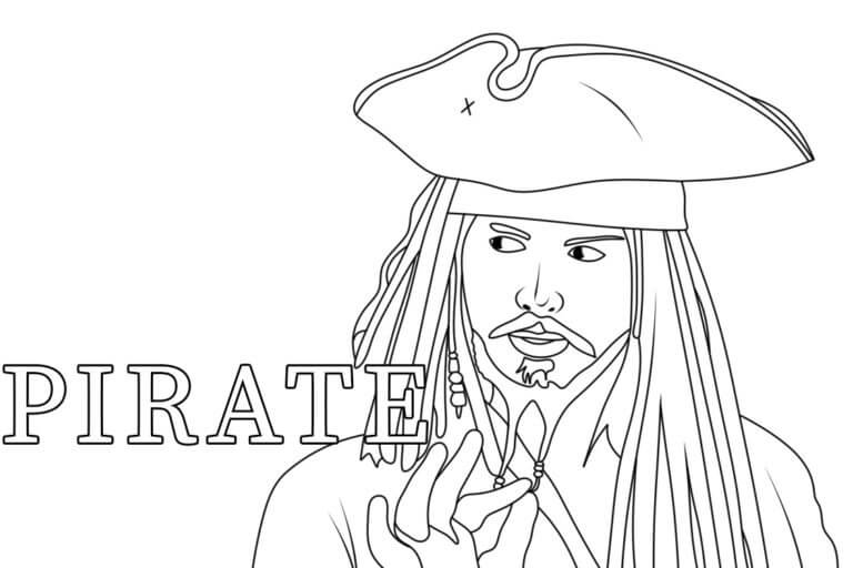 Piratkaptein Jack Sparrow fargelegging