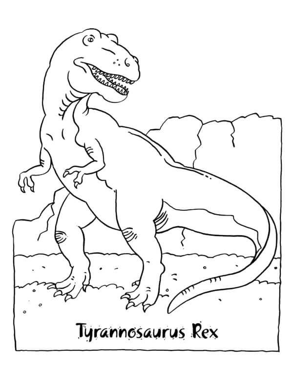 Populær Jurassic Dinosaur fargeleggingsside