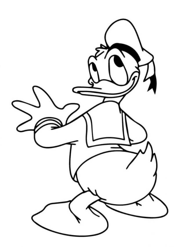 Smilende Donald Duck fargelegging