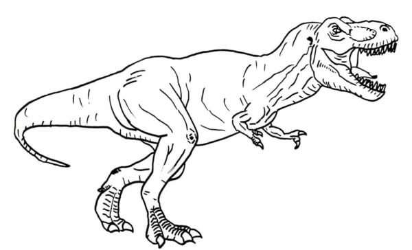 Vanlig T-Rex fargeleggingsside