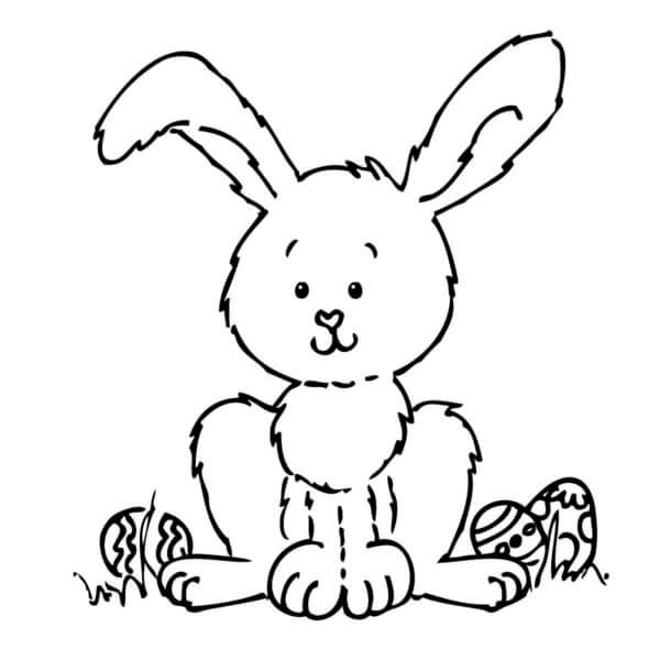 Den Lydige Kaninen Har Laget Gaver Til De Lydige Barna fargelegging