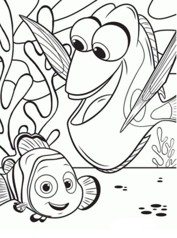 Blide Dory Møtte Lille Nemo fargeleggingsside