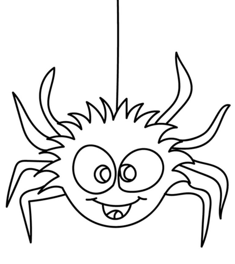 Edderkopp Med Store øyne fargeleggingsside