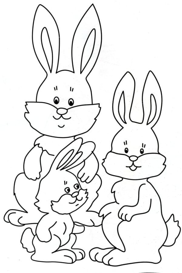 Familien Hare fargeleggingsside