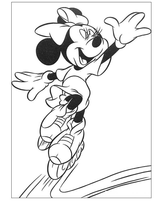 Glad Minnie Mouse Rulleskøyter fargelegging