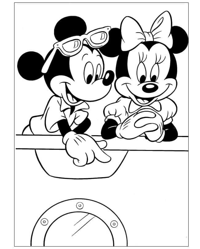 Mickey Viser Minnie Noe interessant fargelegging