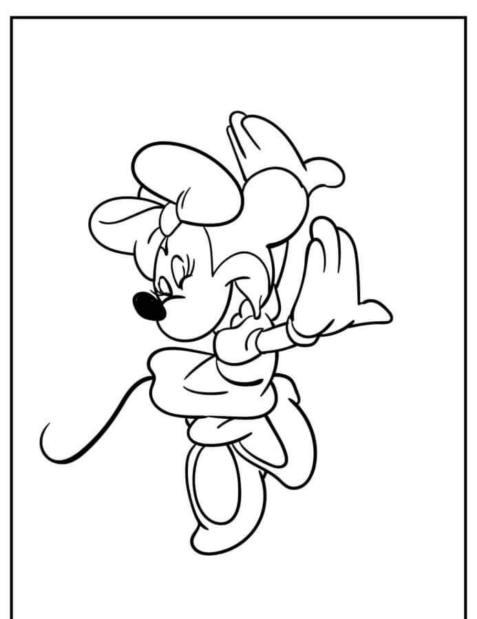 Minnie Mouse Danser fargelegging