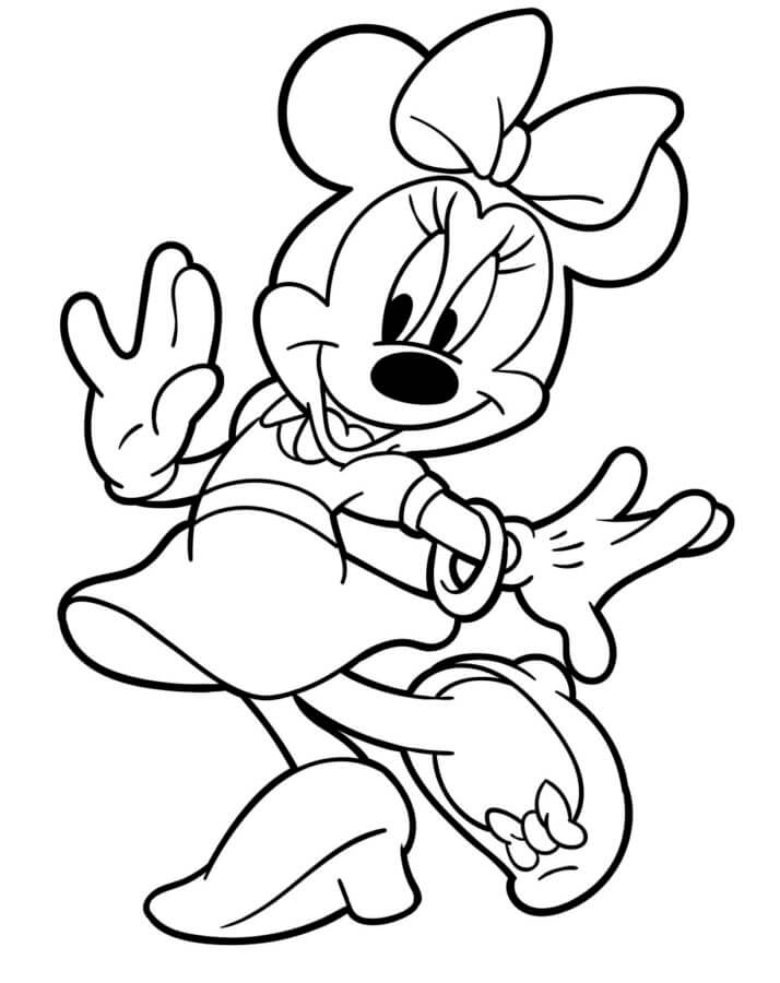 Minnie Mouse Flott fargeleggingsside