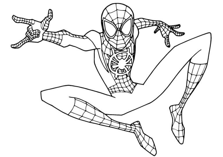 Nettskyting Spiderman fargeleggingsside