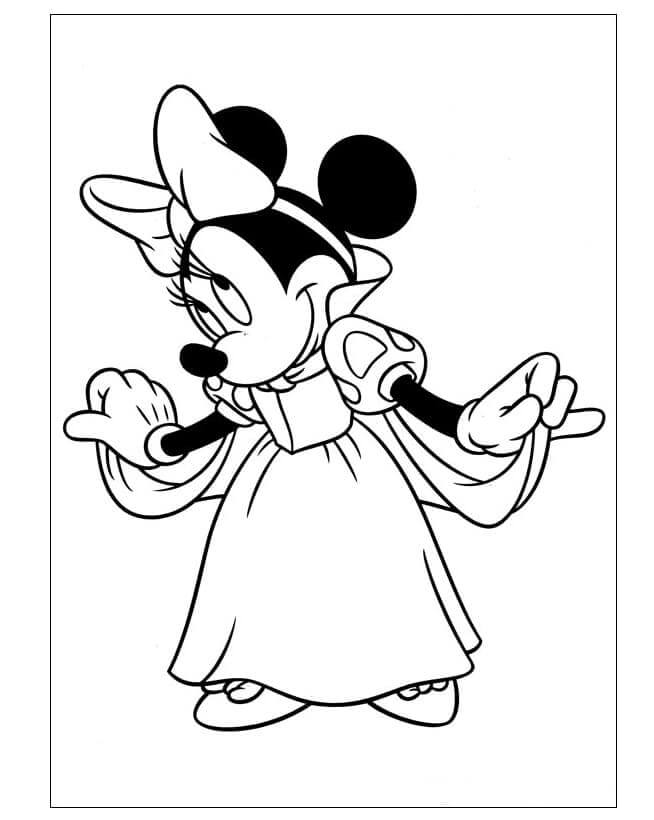 Nydelige Minnie Mouse fargeleggingsside
