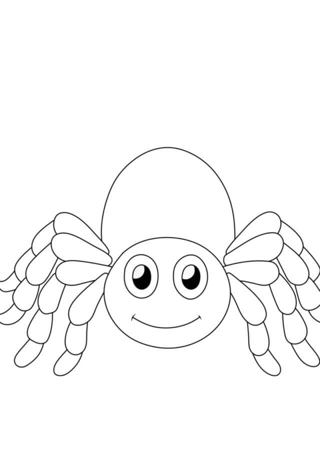 Smilende Edderkopp fargeleggingsside