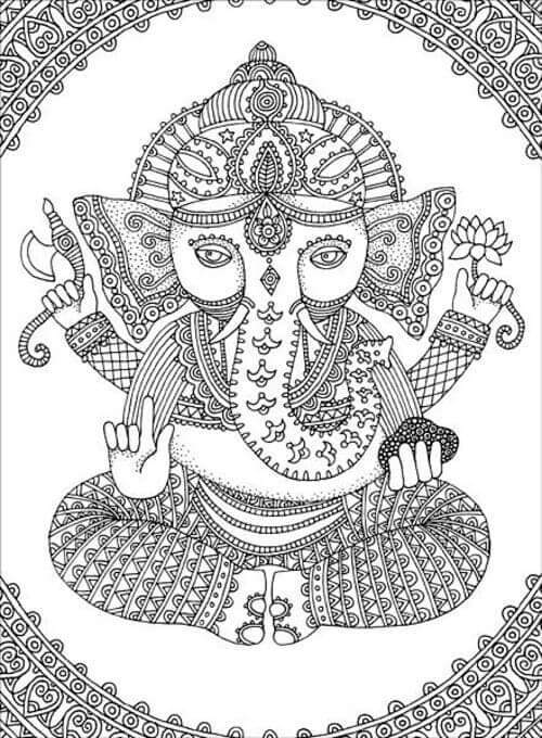 Anti-stress Ganesha fargelegging