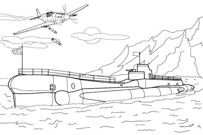 Engelsk Ubåt fargelegging